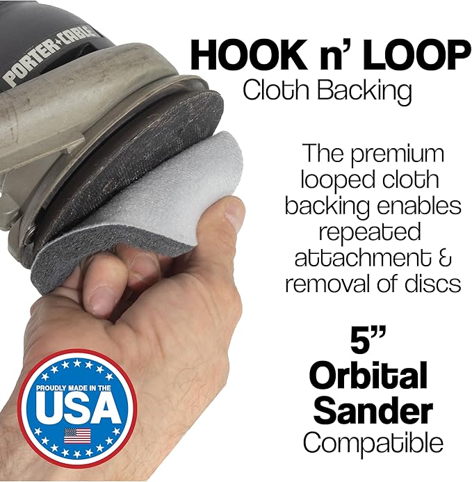 5" Abrasive Pad Hook & Loop Round Non-Woven Final Surface Prep Disc, Wood, Metal, Smooth Surface Before Final Finish, Oxidation Removal, Restore Shine, Very Fine Scuff Pads - 800 Grit - 10 Pack (Gray)