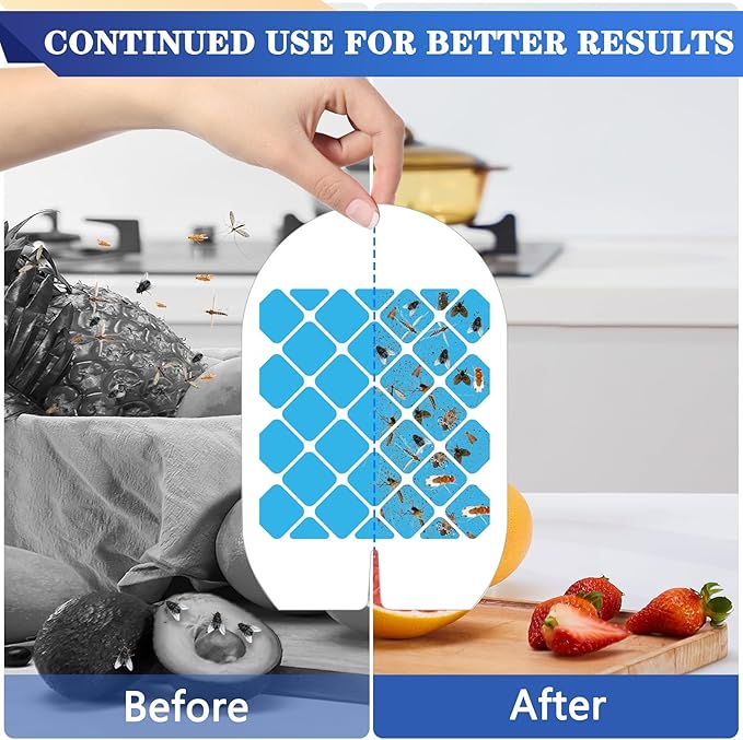 X-PEST Fly Trap Indoor, Gnat Traps with Light Tube, Plug in to Catch Flying Insects, Like Flies, Fruit Flies, Moths, Mosquitoes- Fly Zapper for Indoor Area Use (1 Device+5 Glue Boards)