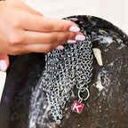 Knapp Made CM Scrubber 6" Small Ring Cast Iron Scrubber - Cast Iron Cleaner for Hard Anodized Cookware, Pre-Seasoned Pans, Dutch Ovens, Iron Pans, Grills and Skillet. Chain Mail Scrubber Cast Iron