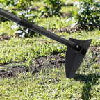 SANDEGOO Hoe Garden Tool,48 Inch Garden Hoe Triangle Gardening Hoe with Sharp Blade for Digging,Weeding,Cutting and Loosing Soil,Adjustable Length Metal Handle (4 FT)