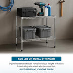 Heavy-Duty Pantry Organizers and Storage with Adjustable Shelves, No Tool Assembly, Bathroom Storage Solution, Storage Shelves with 250 Pound Weight Capacity Per Shelf