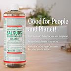 Dr. Bronner's Sal Suds Biodegradable Cleaner (16 Ounce, 2-Pack) – All Purpose Pine Mop Detergent for Floors, Laundry & Dishes, Multi Surface Concentrate, Heavy-Duty Degreaser
