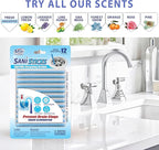 SANI 360° Sani Sticks Drain Cleaner and Deodorizer, 24 Count, Unscented Enzyme Pipe Cleaners, Eliminate Odors, Prevent Clogged Drains, Safe for Sinks, Bathtub Drains, Septic Tanks