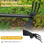 Garden Hoe, 2 in 1 Hand Hoe Garden Tools,60 Inch Long Handle,Garden Hoe and Cultivator for Weeding Cultivating Planting, Small Hand Rake Tiller for Flower Bed Gardening, Loosening Soil