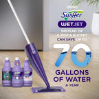 Swiffer Wetjet Hardwood Floor Mopping and Cleaning Solution Refills, All Purpose Cleaning Product, Open Window Fresh Scent, 1.25 Liter, 2 Pack (Packaging may vary)
