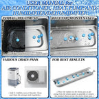 48 Pcs Ac Drain Pan Tablets Upgraded Drain Line Cleaner Air Conditioner Condensate Pan Tablets for Ac Units, Prevents Overflow, No Odors for HVAC Systems, Mini-splits, Dehumidifiers