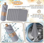 36 Pack Vintage Reusable Cleaning Cloths Washable Cotton Kitchen Towels for Home (Gray)