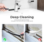 Cleaning Brush-Hard Crevice Cleaning Brushes, Multifunctional Window Groove Brushes, Grout Brush, Cleaning Tool for Bathroom, Kitchen, Toilet, Tile, Sink, Home (6, Black)