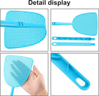 Boao 20 Pcs Fly Swatter Bulk Plastic Colorful Strong Flexible Manual Fly Swat Set Long Handle Durable Bug Swatter for Indoor and Outdoor