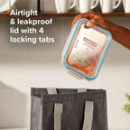 Snapware Plastic Total Solution 3-Pack (8.5-Cup) Food Storage Containers Set, Leakproof & Airtight Plastic Locking Lids Rectangular Containers, BPA-Free Lids, Microwave Dishwasher Freezer Safe