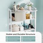 GRUSIGN Over-The-Toilet Storage Shelf, 4-Tier Bathroom Organizer Shelf, Freestanding Space Saver Shelves Over Toilet with Adjustable Shelf for Bathroom, White