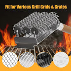 Replacement Brush Head for Bristle Free Grill Brush Compatible with HOUSE AGAIN Grill Cleaner,304 Stainless Steel Mesh+Safe Silicone Sponge Spinning Design Full-Angle Clean,Sturdy/Heat Resistant-3pcs