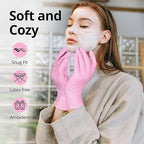 Pink Nitrile Gloves, 3-mil, Industrial Gloves Disposable Latex Free, for Cleaning & Esthetician, Rubber Powder-Free, 100-ct Box (Large)