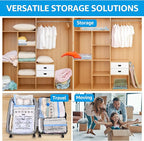 BoxLegend Vacuum Storage Bags with Hand Pump 6 Large 23.6’’x31.5’’ Thickened Vacuum Seal Bags for Clothing Coat Bedding Quilt Blanket Pillow Comforters