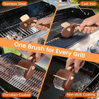 Electric Grill Brush for Outdoor Grill, Grill Cleaner with Stainless Steel Bristle-Free Head, Cordless Rechargeable BBQ Grill Cleaner, Essential BBQ Accessories
