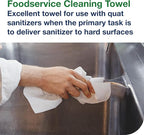 Tork Foodservice Cleaning Towel White, 1/4 Fold, 1 x 150 Towels, 192197