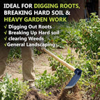 Hoe Head 1.6 Lb, 4-1/2" Blade Width, 1-3/4" Diameter Hole, Grub Hoe Head Steel Garden Tool for Tough Soil, Garden Hacking, Landscaping, Farming or Yard Work