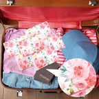 Geyee 50 Packs Facial Tissue Travel Packs Disposable Pocket Tissues for Wedding Guest Travel School Purse Home Supplies, 500 Sheets 3 Ply(Spring Floral)