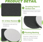 Power Scrub Pads, Scrubbing Pads 800 Grits Scouring Discs - Fitting for (Home Kitchen Cleaning - Drill Attachment - Scrubber Replacement) 6 Pcs & 5 Inch & Dark Gray