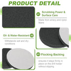 Power Scrub Pads, Scrubbing Pads 800 Grits Scouring Discs - Fitting for (Home Kitchen Cleaning - Drill Attachment - Scrubber Replacement) 16 Pcs & 4 Inch & Dark Gray