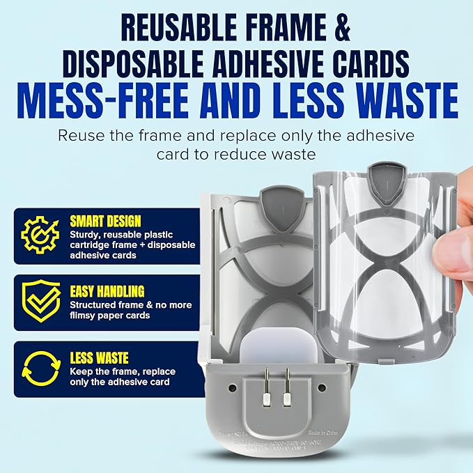 1 Fruit Fly Trap & 5 Adhesive Cartridges, Indoor Plug-in Bug Catcher, UV Light Fly Trap Captures Fruit Flies, Gnats, Houseflies, Moths, and Flying Insects for Kitchen, Bathroom, Plant Areas