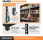 HOMEDANT 28" W 5 Tier Heavy Duty Garage Shelving Adjustable Metal Rack Storage Shelves Standing Shelf Unit Organizers Pantry Closet Black 2Pack