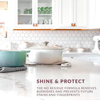 HOPE'S Countertop Restoration Polish - Shines and Protects with No Build-Up - Streak-Free Kitchen Counter Cleaner - Quartz, Marble, Corian, Laminate, Granite Countertop Cleaner, 8 Fl Oz, Pack of 1