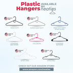 Neaties Heavy Duty Clothes Hangers 50+ Pack (72 Count) – Made in the USA – 8lb Capacity Plastic Hangers for Adult Clothing – Durable for Pants, Coats, Jackets, or Jeans – White