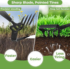 Garden Hoe,2 in 1 Heavy Duty Stirrup Hoe and Cultivator Gardening Tool Set with 62 inch Long Handle,Lightweight Hoes Weeding Rake for Fast Weeds Grass Removal,Cultivating, Loosen Soil, Sharp Edge