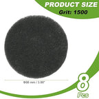 Power Scrub Pads, Scrubbing Pads 1500 Grits Scouring Discs - Fitting for (Home Kitchen Cleaning - Drill Attachment - Scrubber Replacement) 8 Pcs & 4 Inch & Green-Gray