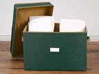 Covermates Keepsakes - Storage Box - Heavy Duty Polyester - Reinforced Handles - ID Window - Indoor Storage - Closet Storage, Green