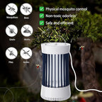 2 Packs Indoor Electric Bug Zapper with Fan, 2-in-1 Plug-in 1500V High Voltage Mosquitoes Killer with Hanger, Small Fly Insects Lamp Trap Catching Moth Gnat Fruit Flies, White & Black