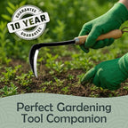 Muldale Japanese Hand Weeding Sickle – Curved Razor Hoe Garden Tool with High-Carbon Steel Blade & Ergonomic Beechwood Handle – Perfect for Weeding Between Plants, Paving, Borders