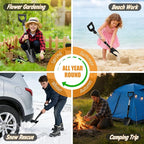 Garden Shovels for Digging, 31 Inch Small Shovel, Heavy Duty Metal Digging Shovel with D-Handle Grip, Short Kids Shovels for Digging, Mini Spade Shovel for Gardening, Camping, Beach, Car, Snow Removal