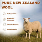 Woolly's Wool Dryer Balls – 100% Pure New Zealand Wool, Reusable Natural Fabric Softener, Reduces Drying Time & Clothes Wrinkles, Chemical-Free Dryer Balls (Pack of 3)