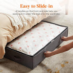 Lifewit 95L 4 Pack Under Bed Storage Containers, Large Capacity Blanket Storage Bags with Reinforced Handle, Organization and Storage for Comforters, Sheets, Clothes, Bedroom, College Dorm, Grey