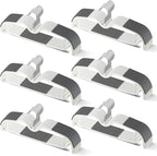 60 Pack M-Style Plastic Pants Hangers, Thin Space Saving Hanger with Rubber Pads and 360° Hook - Non Slip Clothes Hangers, Closet Organizer for Camisole, Tank Top, Dresses, Skirt - Gray
