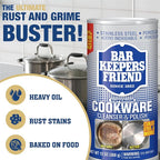 Bar Keepers Friend Cooktop Cleaner (13 oz) Multipurpose Liquid Stovetop Cleanser + Cookware Cleanser & Polish (12 oz) Stainless Steel Cleaner & Degreaser for Pots, Pans, Bakeware & Grills