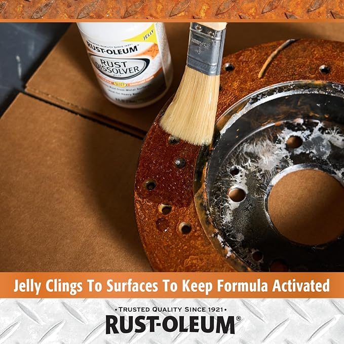 Rust-Oleum Rust Dissolver Jelly | Heavy-Duty Corrosion Remover for Metal Tools, Cars, Bikes, Grills, Bolts, Firearms & More | 8 oz