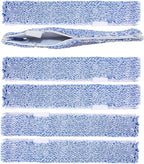 6 Pack 14" Microfiber Window Scrubber Refill Replacement Compatible with Unger 966540 Professional Scrubber Refill Sleeve, Reusable Squeegee Cloth Sleeve for MR.SIGA Professional Window Cleaning