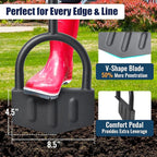 Heavy-Duty Manual Grass Edger Tool - 39 Inch Half Moon Lawn Edger with Wide Footplate. All-in-One Steel Border Edger for Landscaping, Garden Edging, Creating Trenches and Burying Irrigation Cables