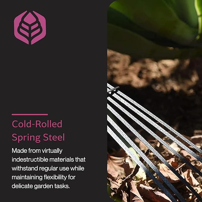 Yard Butler Terra Garden Hand Tools - Weeding Hand Tiller Tool for Efficient Gardening - Weed Remover Tool for Lawn & Garden Care - Durable Gardening Accessory, Whisk Rake