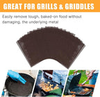 200 Pack Griddle 4x5.5'' Screen Grill Cleaning Screens Pre-treated Abrasive Mesh Pads for Flat Top Stainless Steel Griddle Cleaning Accessories Bundle