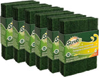 Scouring Pads - Heavy Duty Household Cleaning Scrubber with Non-Scratch Anti-Grease Technology - Reusable Scrubbing Pads – Green, 24 Pack