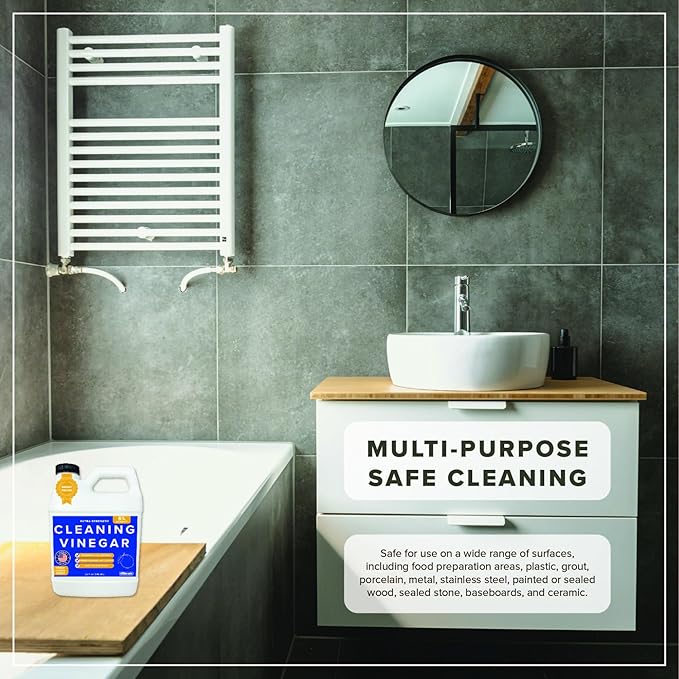 Tillbrook Cleaning Vinegar - Extra Strength 6% Acidity Vinegar for Cleaning Purpose - 32 oz Fresh Lemon Concentrated Cleaning Vinegar for Home, Kitchen, Floors & More - Safe, All-Natural & Non-Toxic