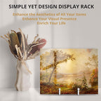 3 Pack 6inch Picture Stands for Display, White Metal Plate Stands for Display - Decorative Plate Stand, Plate Holder Display Stand, Picture Frame Stand - Plate Display Stands for Picture Stand