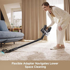 DREAME Cordless Stick Vacuum R20 Pure, 150AW Powerful Suction, Celeste LED Illumination, Anti-Tangle, Hard Floor & Carpet Cleaning, Up to 90Min Runtime, LED Screen, Lightweight, Versatile Attachments