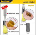 HURRICANE 4 Piece Wood Chisel Set for Woodworking. CR-V Steel Beveled Edge Blades with Safety Caps. Extra Large Grip, Impact-Resistant PVC Handle Chisels (1/4", 1/2", 3/4", 1")