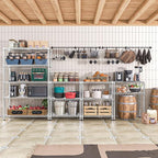 M MZG 1750 LBS Storage Shelves 5-Tier Utility Shelving Unit Steel Organizer Wire Rack for Home,Kitchen,Office,Garage, Capacity 17.7" D x 47.2" W x 72.3" H | Organizer Wire Rack, for Home, Kitchen, Office, Garage, 1750 LBS Capacity