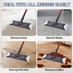 Mop Pads Replacements Compatible with H2prO Flat Mop System, Replace Mop Heads for Mop, Machine Washable Reusable Microfiber Pad Refills for Floor Cleaning (4 Pack)